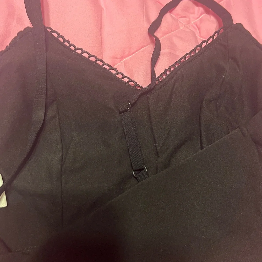 Mudd Black Crochet Bralette Adjustable Straps NWT - Picture 9 of 11